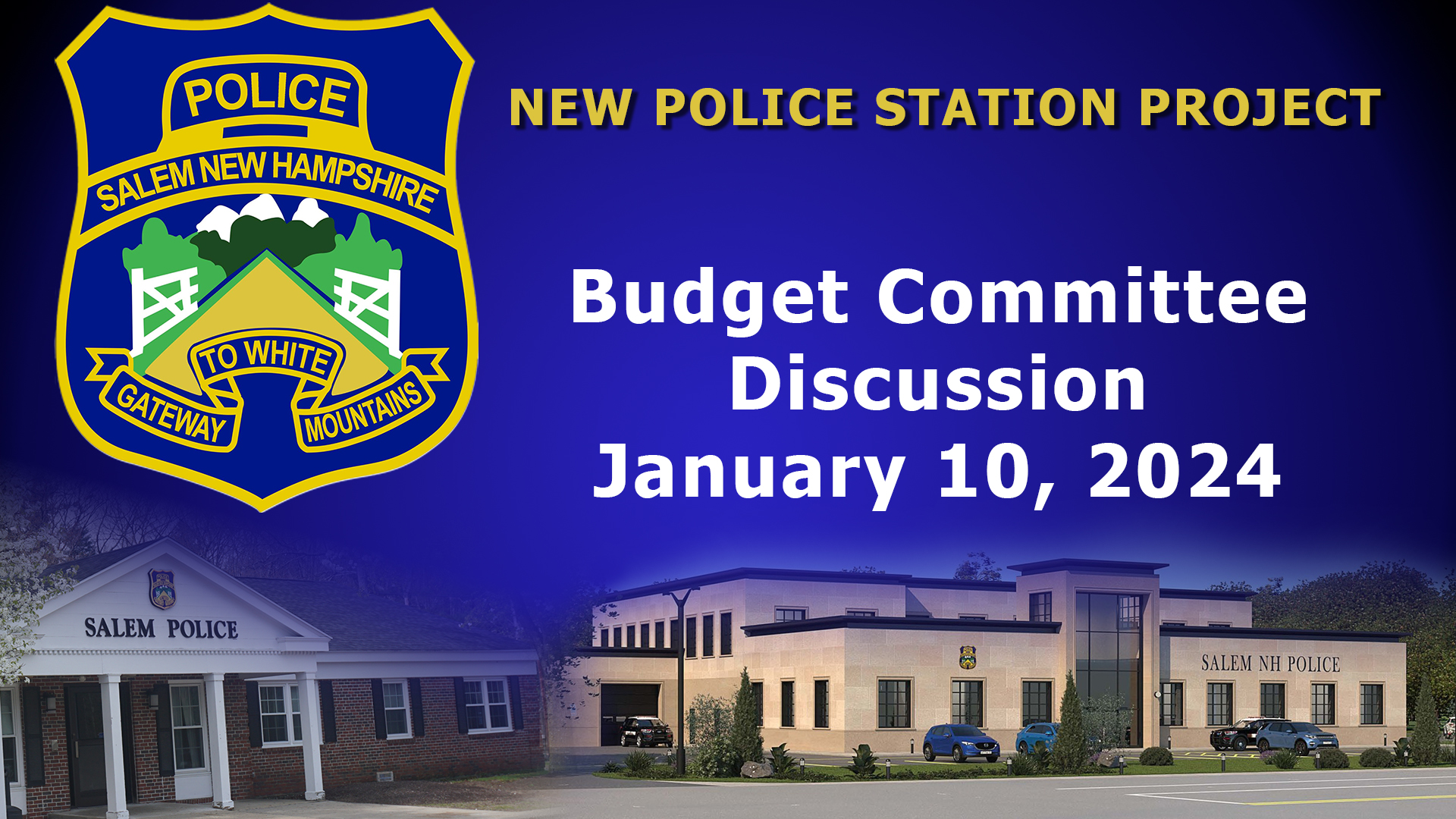 Police Station Project Discussion with the Budget Committee 1/10/2024