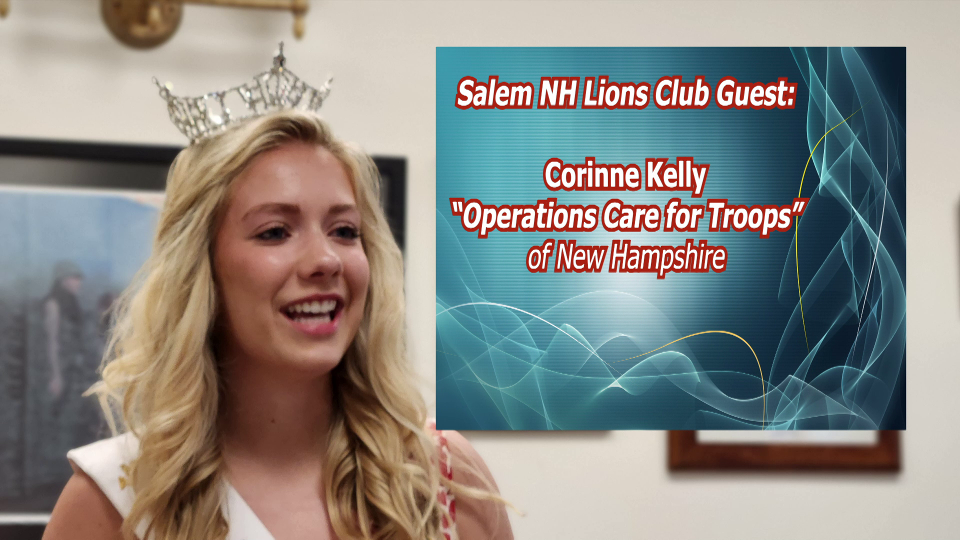 Lions Club Guest Speaker Corinne Kelly 'Operations Care for Troops' of NH