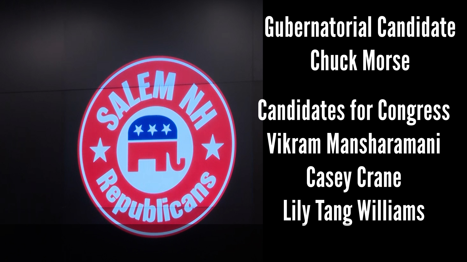 Meet Candidates Chuck Morse, Vikram Mansharamani Casey Crane & Lily Tang