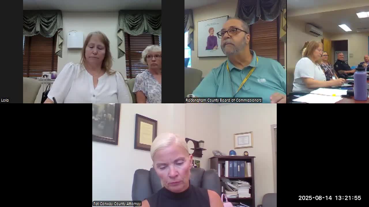Rockingham County Board of Commissioners Meeting 8/14/2025