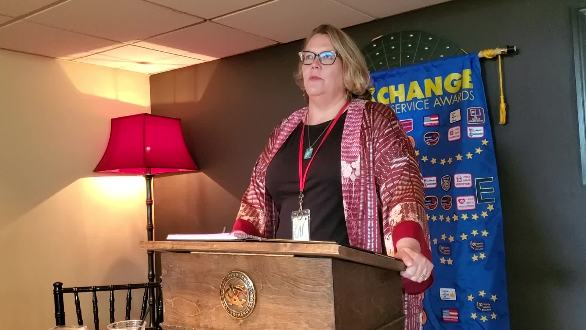 Exchange Club Weekly Meeting Guest: Annmary Connor GLCAC